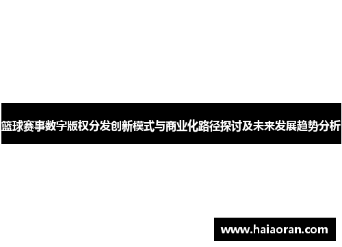 篮球赛事数字版权分发创新模式与商业化路径探讨及未来发展趋势分析